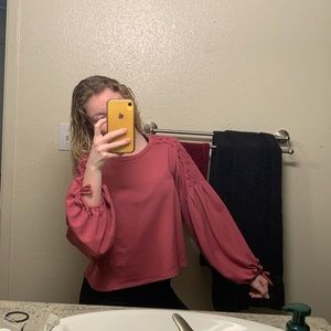 Mauve floral flowy top